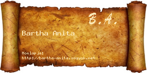 Bartha Anita névjegykártya